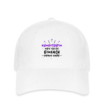 Konditorin Spruch Backen Witz Konditorin Geschenk - Flexfit Cap - Weiß - Vorne