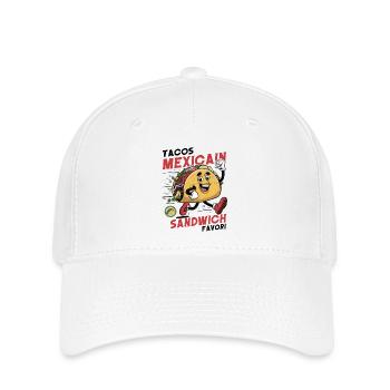 Tacos Mexicain Sandwich Favori - Casquette Flexfit - blanc - Devant