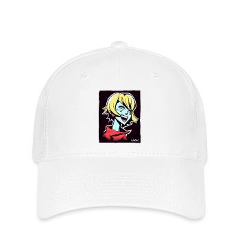 Cooles und glückliches Anime-Mädchen - Flexfit Cap - Weiß - Vorne