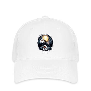 Horror Night: Flowers and Bright Moon - Flexfit Cap - white - Front