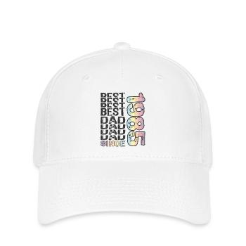 Meilleur papa du monde depuis 1985 Fête des pères - Casquette Flexfit - blanc - Devant