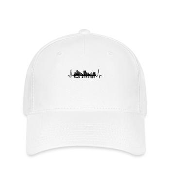 Herzschlag Skyline USA San-Antonio - Flexfit Cap - Weiß - Vorne