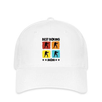 Best Boxing Mom - Flexfit Cap - Weiß - Vorne