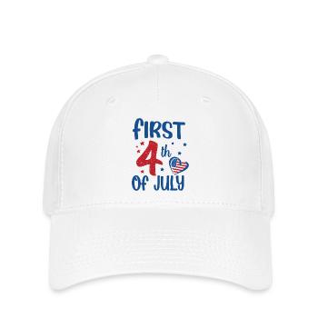First 4th of July Independence Day Amerika - Flexfit Cap - Weiß - Vorne