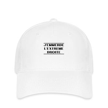 J'emmerde l'extreme droite - Casquette Flexfit - blanc - Devant