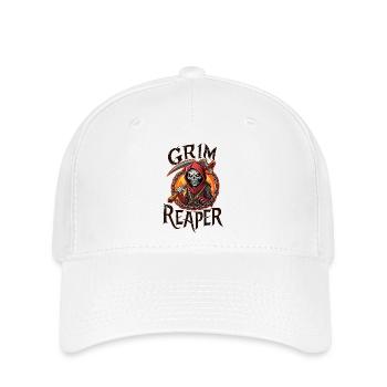 SKULL, GRIM REAPER - Flexfit Cap - white - Front