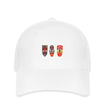 Les Masques Africains 2 - Casquette Flexfit - blanc - Devant