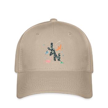 JAN - Beau prénom de garçon avec dinosaure - Casquette Flexfit - kaki - Devant