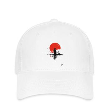 Tradition japonaise – Soleil rouge d’Edo avec pêcheur - Casquette Flexfit - blanc - Devant
