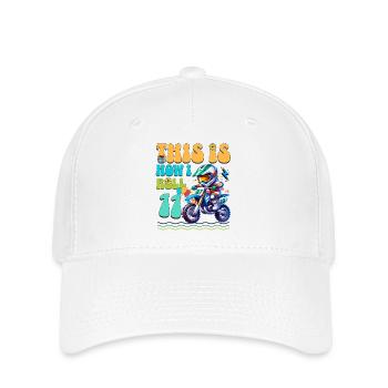 Motocross 11. Geburtstag - Flexfit Cap - Weiß - Vorne