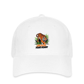 TIGER, ENTFESSLE DEIN BRÜLLEN - Flexfit Cap - Weiß - Vorne