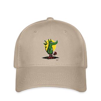 Monstre de nain de jardin laid avec une rose - Casquette Flexfit - kaki - Devant