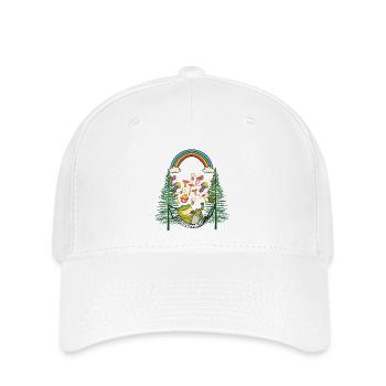 Frog Frogs Nature Mushrooms October Autumn Toad - Flexfit Cap - white - Front