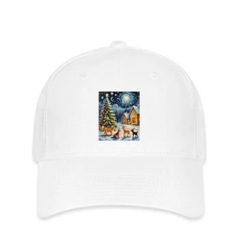 Verzauberte Winternacht Enchanted Winter Night - Flexfit Cap - white - Front
