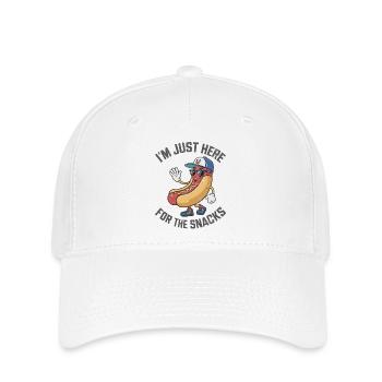 Football - Lustig Je suis juste là pour les collations - Casquette Flexfit - blanc - Devant