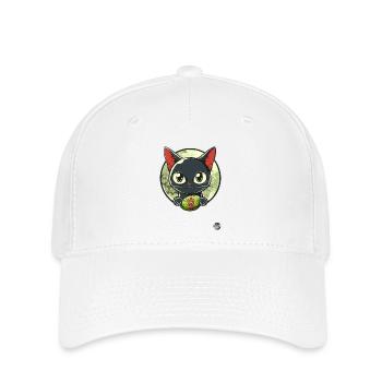 Japanische graue Katze - Flexfit Cap - Weiß - Vorne