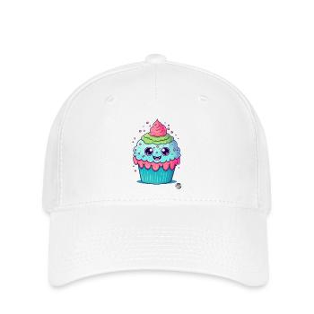 Überdosis Niedlichkeit - Süßestes Cupcake - Flexfit Cap - Weiß - Vorne