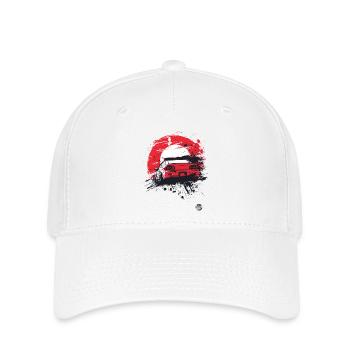 Drapeau japonais de la voiture de course JDM de la vieille école - Casquette Flexfit - blanc - Devant