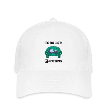 Lustiger Spruch - lustige Sprüche - mit Pinguin - Flexfit Cap - Weiß - Vorne