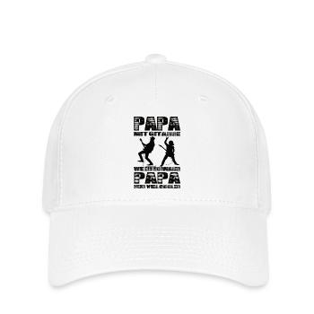 Papa avec une guitare comme un papa normal, mais plus frais - Casquette Flexfit - blanc - Devant