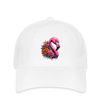Flamingo - Flexfit Cap - Weiß - Vorne