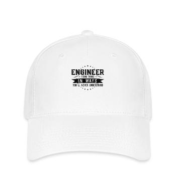 Collègues ingénieurs Cadeau Profession Dire Drôle - Casquette Flexfit - blanc - Devant