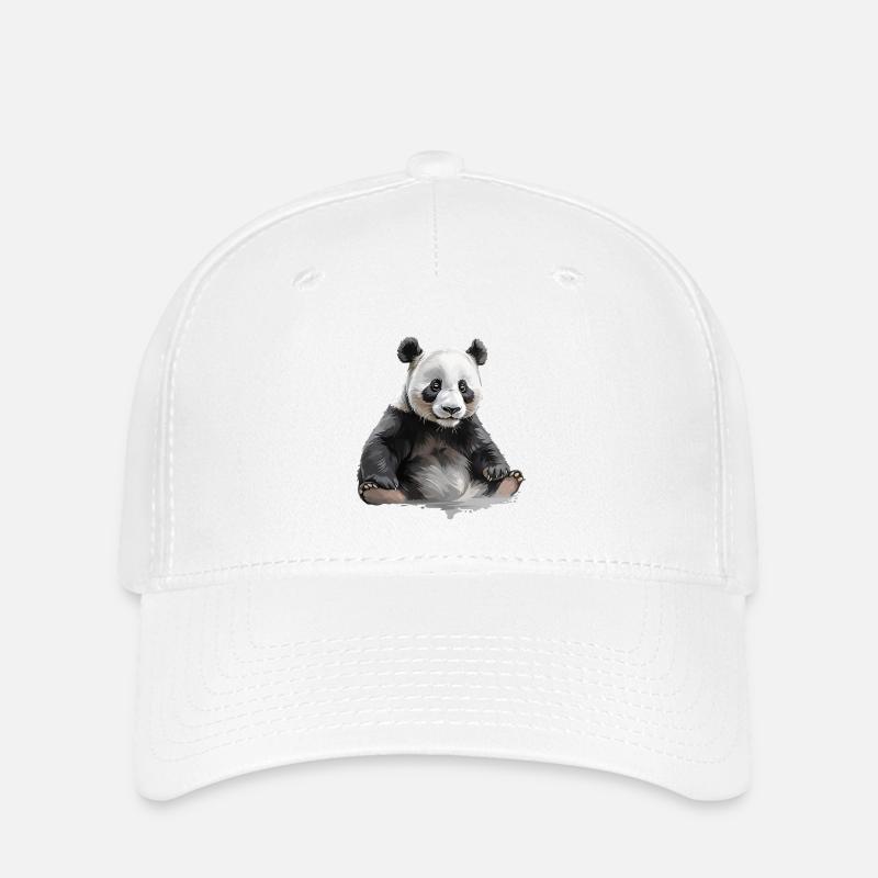 panda ou panda geant - Casquette Flexfit - blanc