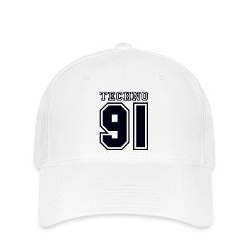 TECHNO 91 - Flexfit Cap - Weiß - Vorne