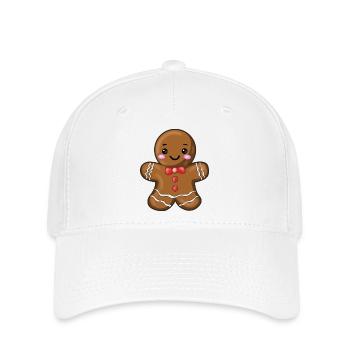 Gingerbread Figurine - Flexfit Cap - white - Front