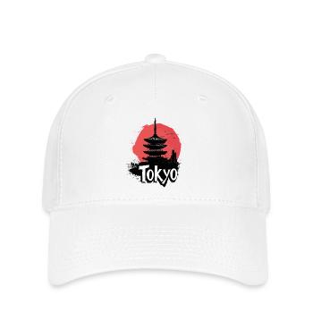 Tokyo Japan Pagoda City Skyline Sun Mountain - Flexfit Cap - white - Front