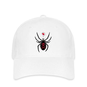 Araignée veuve noire amoureuse - Casquette Flexfit - blanc - Devant