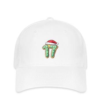 17 Number Christmas Cookie - Flexfit Cap - white - Front