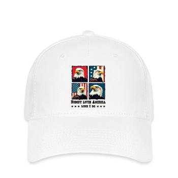 Bald eagle - Flexfit Cap - white - Front