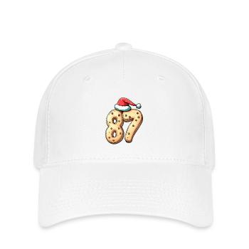 Biscuit de Noël à 87 chiffres - Casquette Flexfit - blanc - Devant