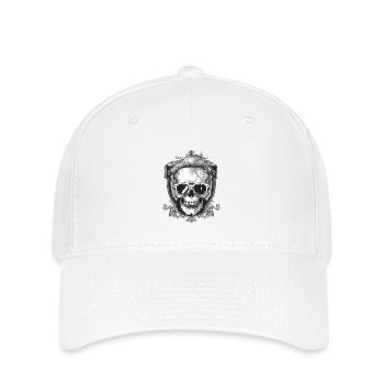 Punker Skull Party Crest - Flexfit Cap - white - Front