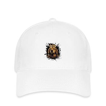 Chien Beagle Animal Couronne - Casquette Flexfit - blanc - Devant
