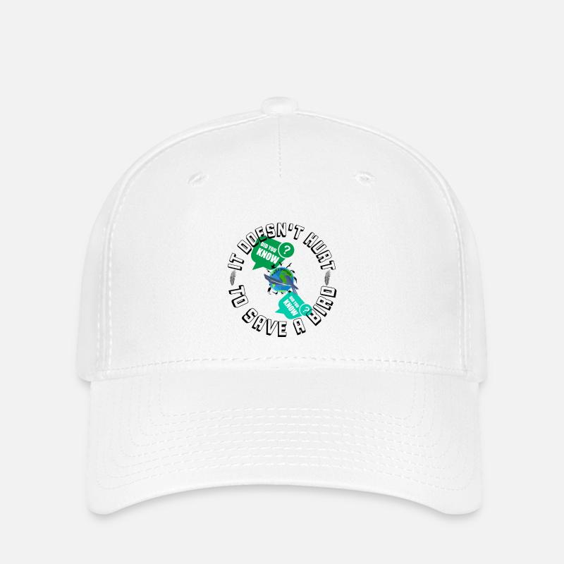 Rette einen Vogel nein zurück - Flexfit Cap - Weiß