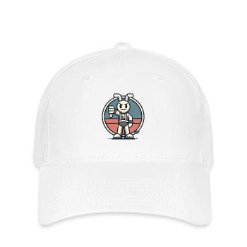 Kritischer Hase, Daumen runter - Flexfit Cap - Weiß - Vorne
