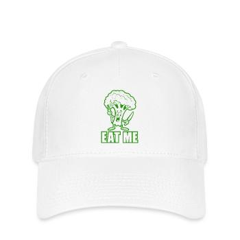Brocoli - Mange-moi - Légumes, végétalien - Casquette Flexfit - blanc - Devant