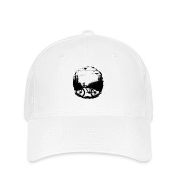 Mountain Bike Graphics - Flexfit Cap - white - Front