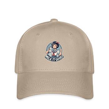 Thumbs up, Japanese schoolgirl with milk - Flexfit Cap - khaki - Front