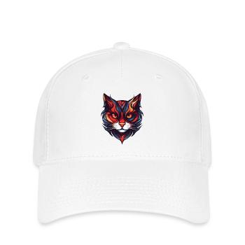 Cat Portrait - Flexfit Cap - white - Front