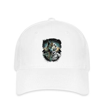 Antiker Astronaut Anubis Futuristische Weltraumgottheit - Flexfit Cap - Weiß - Vorne