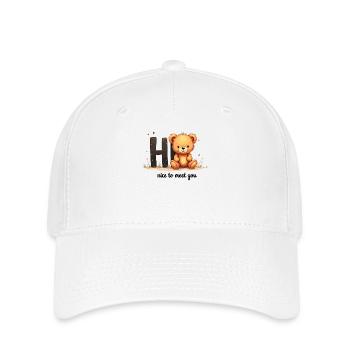 Mignon motif d’ours en peluche – mode enfantine avec un cœur - Casquette Flexfit - blanc - Devant