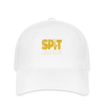 Saxophone Pun Spit Happens - Flexfit Cap - white - Front