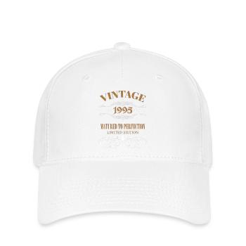 Cadeau Vintage 30ème Anniversaire Année de Naissance 1995 - Casquette Flexfit - blanc - Devant