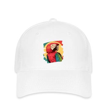 Perroquet Rétro - Casquette Flexfit - blanc - Devant
