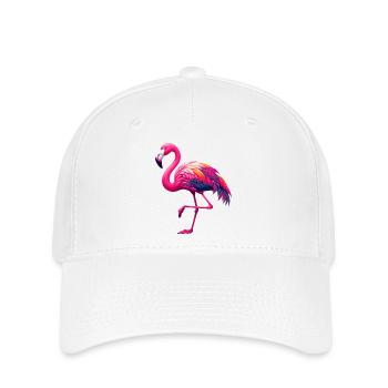 Flamingo - Flexfit Cap - Weiß - Vorne