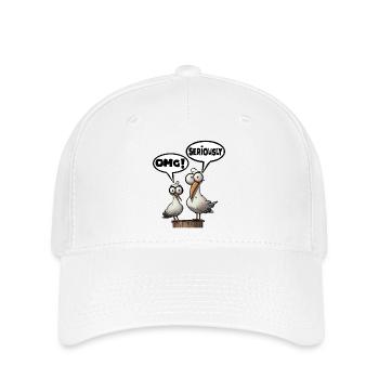 ernsthaft omg Fun Shirt - Flexfit Cap - Weiß - Vorne
