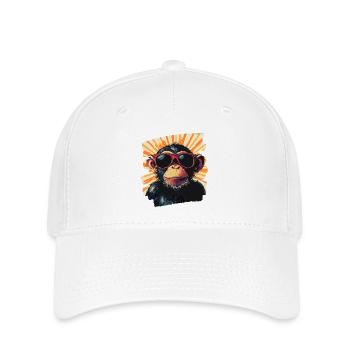Singe - Casquette Flexfit - blanc - Devant